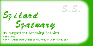 szilard szatmary business card