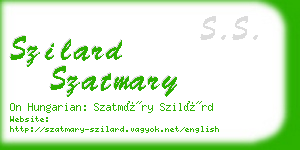 szilard szatmary business card